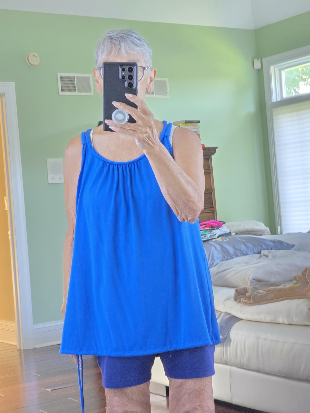 Royal Blue Braided Racerback Tank - Picture 3 of 4